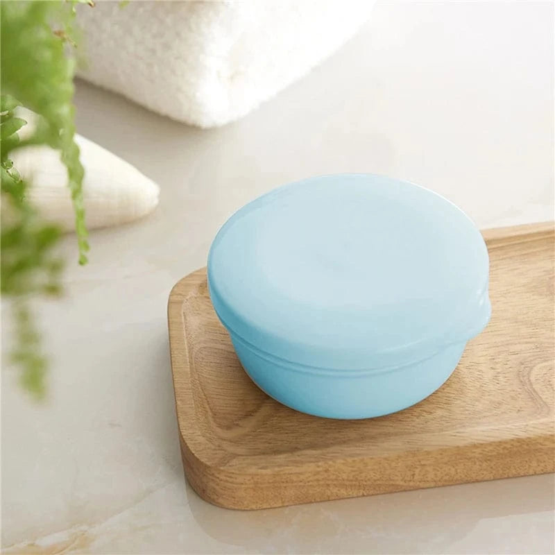 Boîte à Savon avec Couvercle Bleu