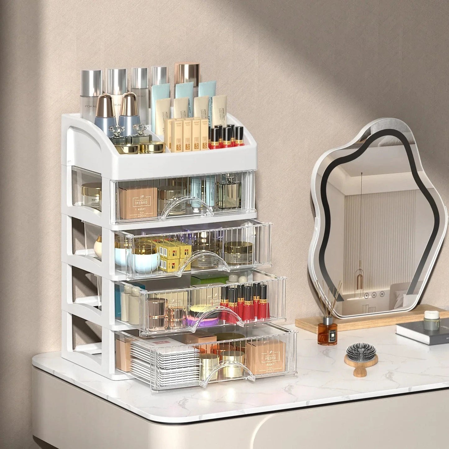 Boîte de Rangement Plastique à Tiroir Maquillage