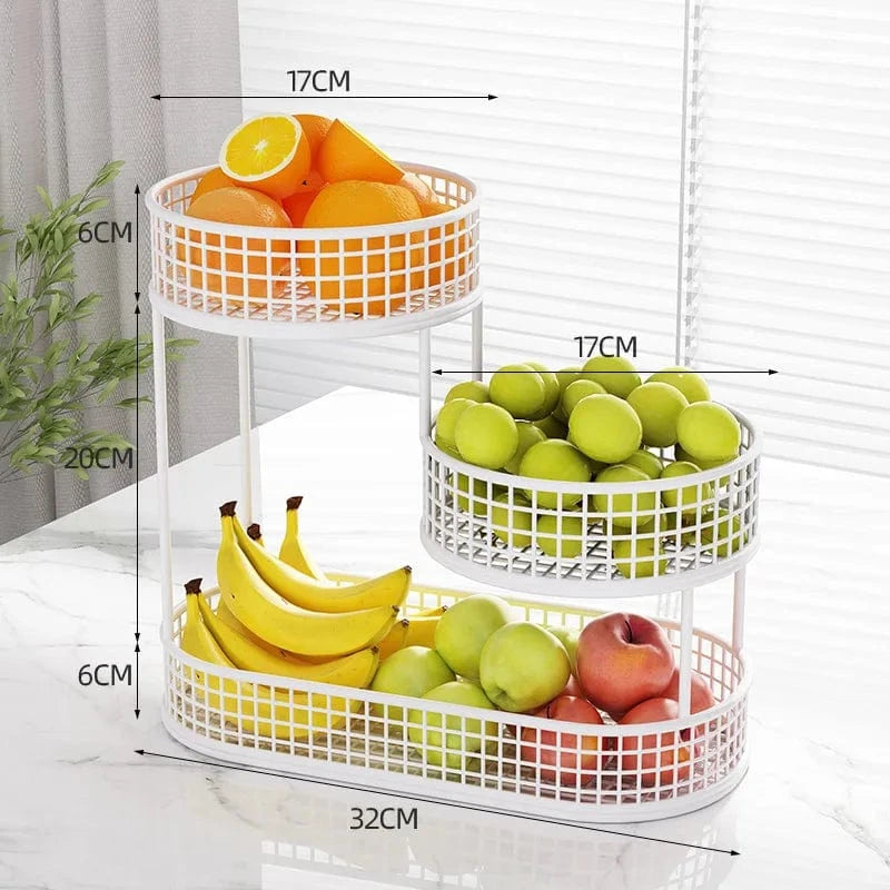 Corbeille à Fruits Inox Blanc