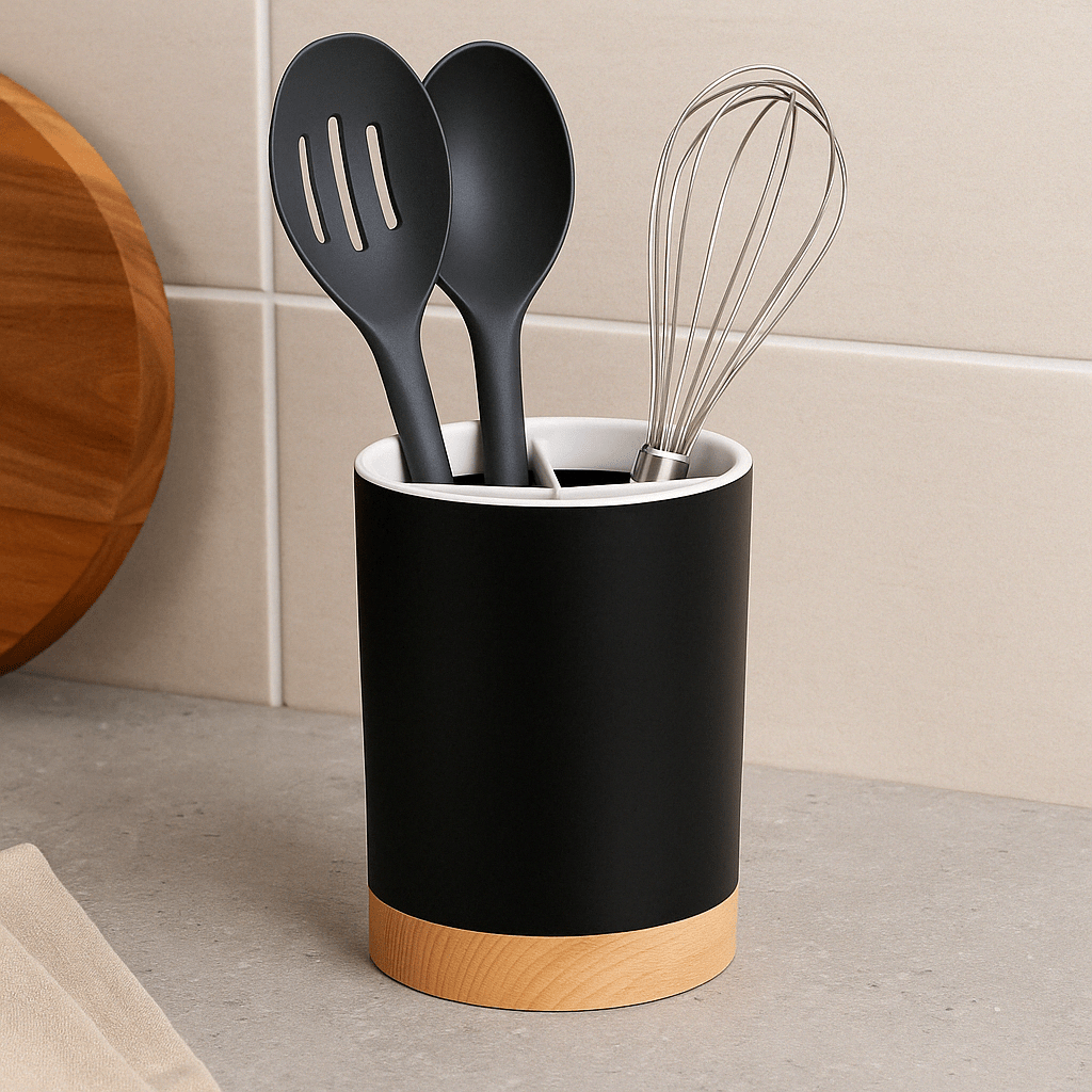 Pot Ustensiles Cuisine Noir