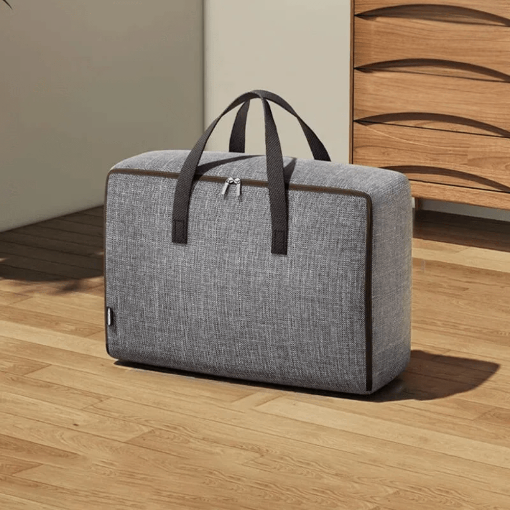Sac Rangement Draps Gris Clair