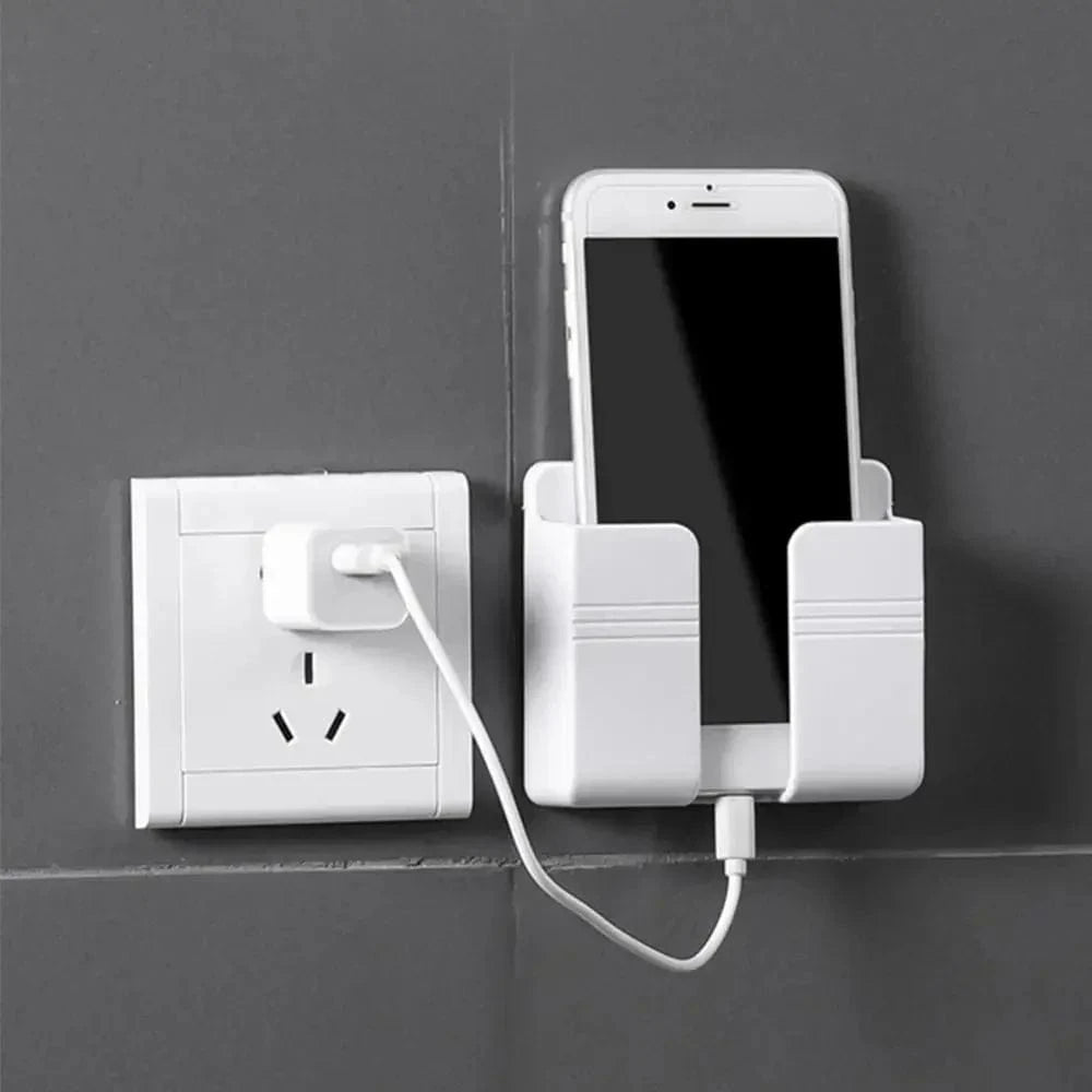 Support Mural Telephone Blanc