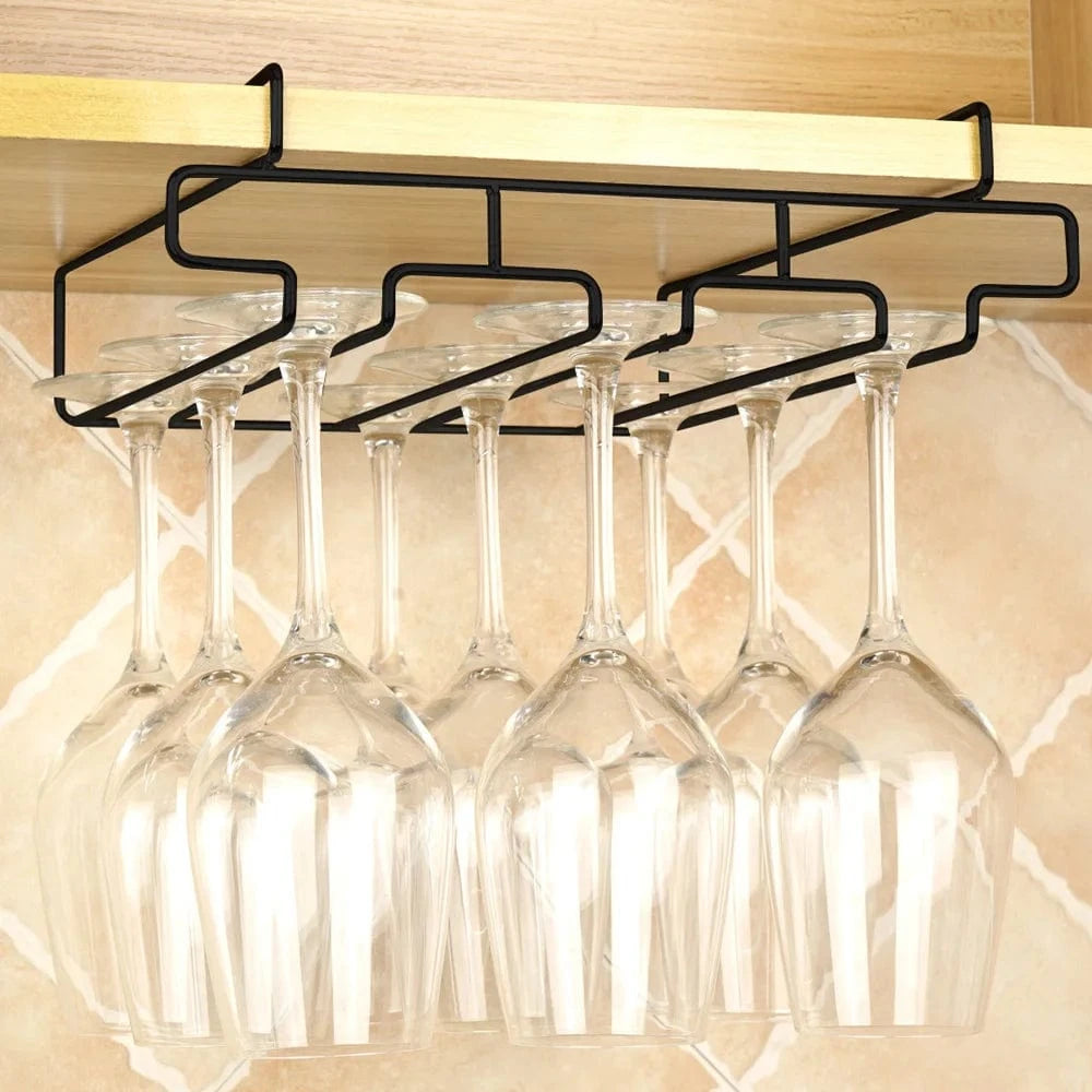 Verre Suspendu Rangement Noir