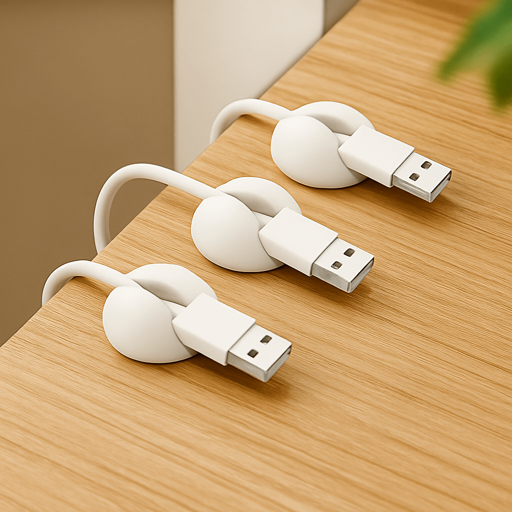 Attache Cable Autocollant Blanc