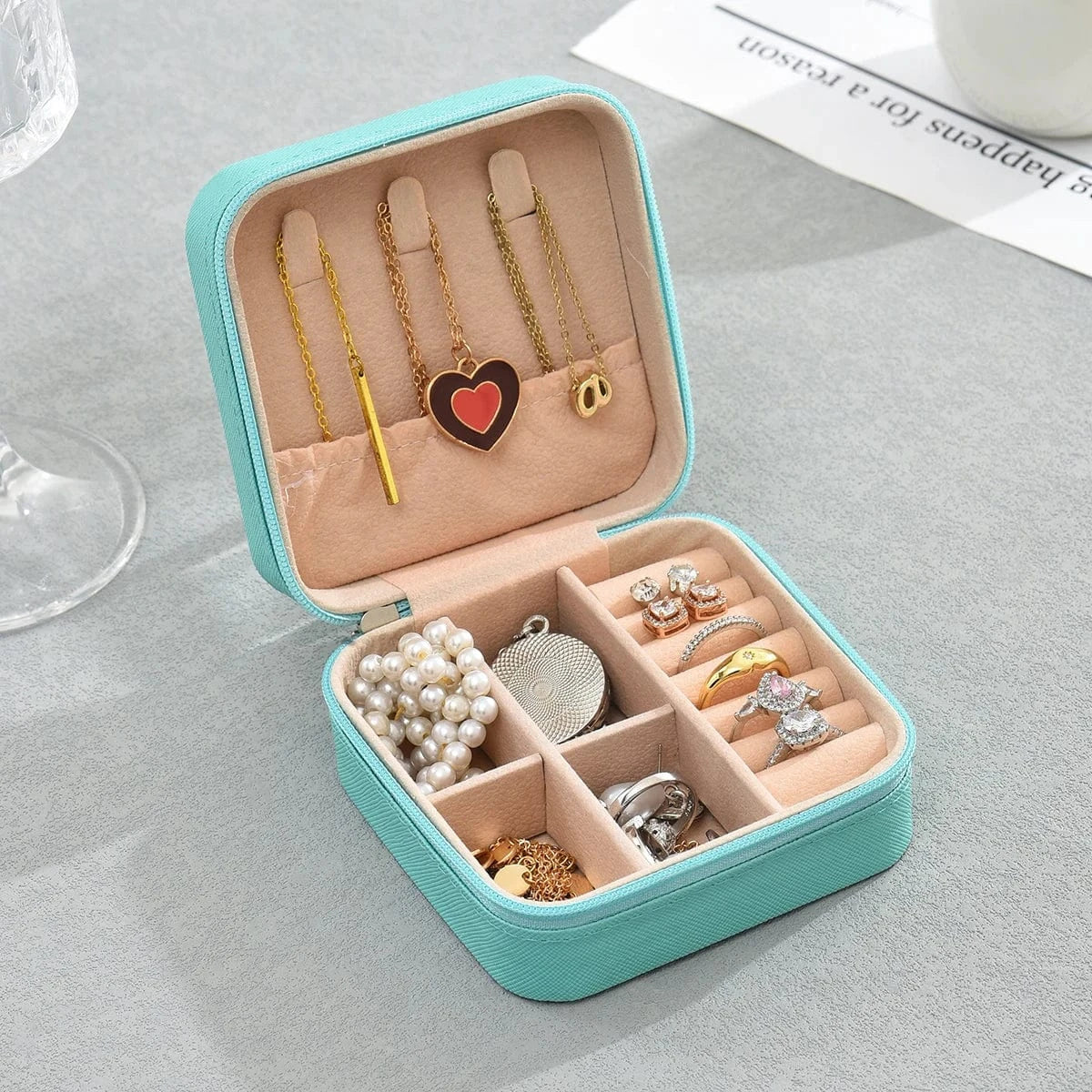 Boîte à Bijoux pour Rangement Boucles d'Oreilles