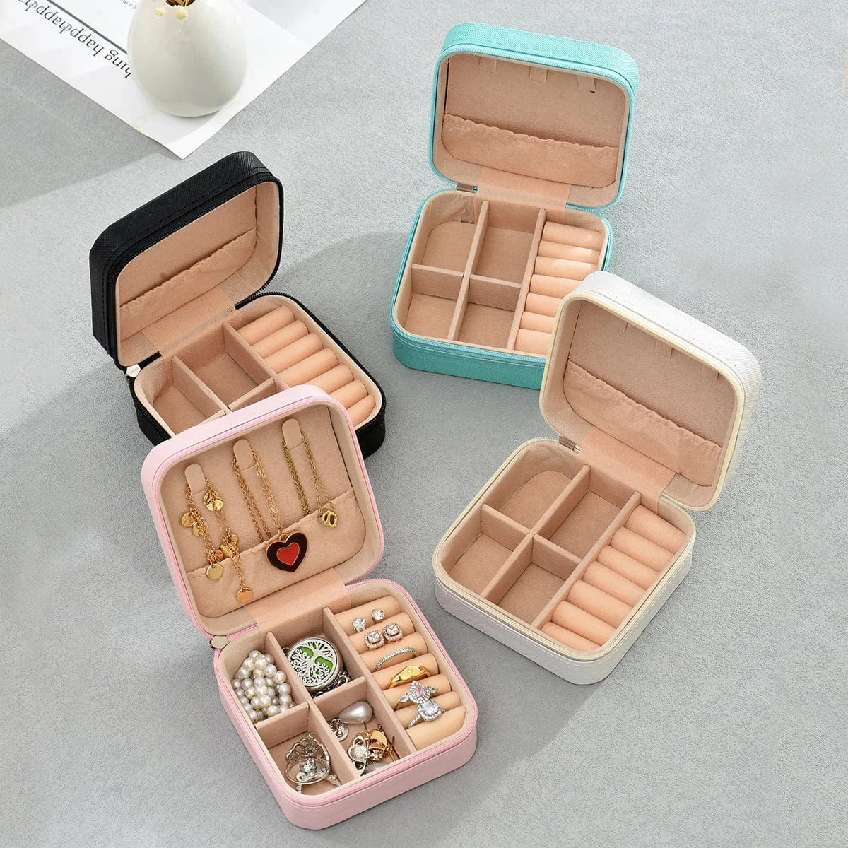 Boîte à Bijoux pour Rangement Boucles d'Oreilles
