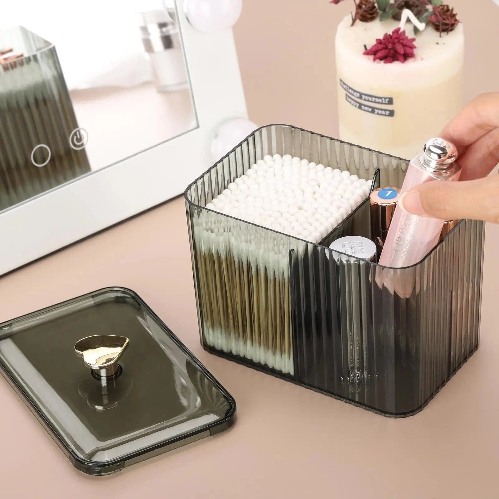 Boîte à Coton Transparente