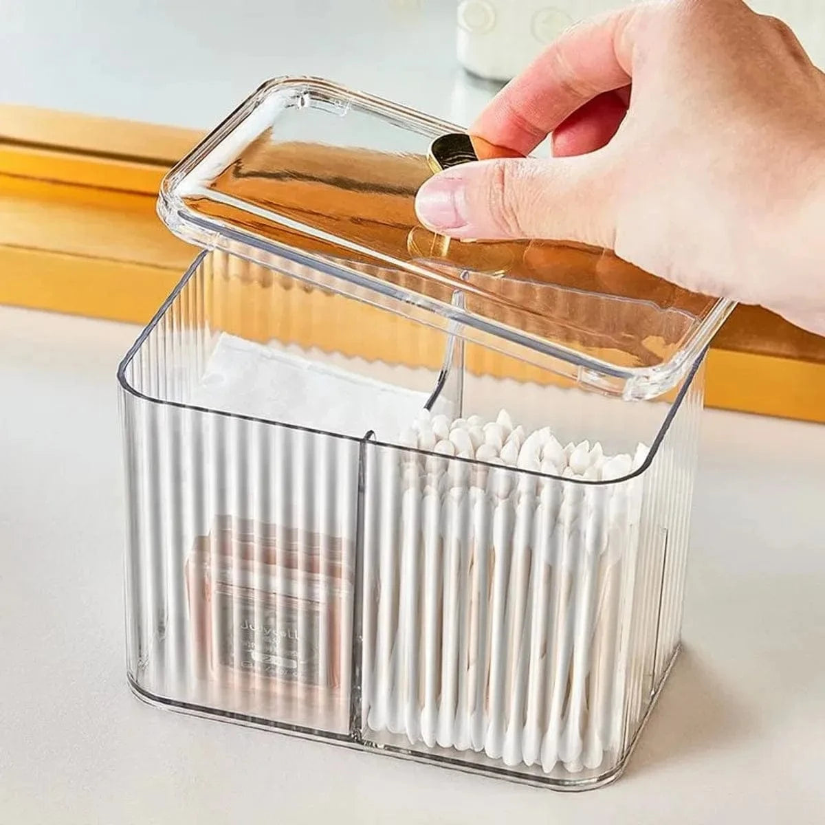 Boîte à Coton Transparente
