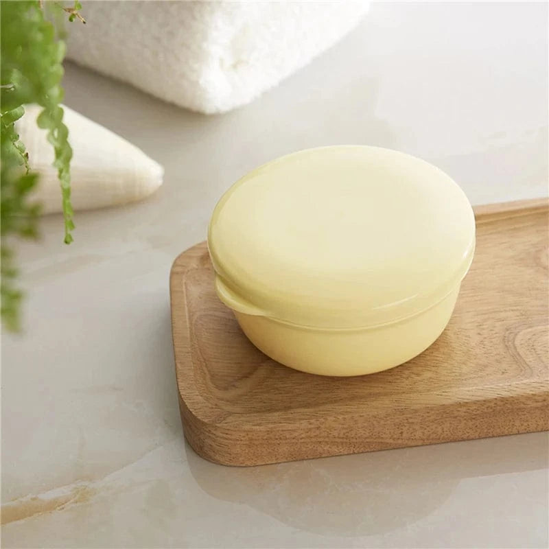 Boîte à Savon avec Couvercle Jaune