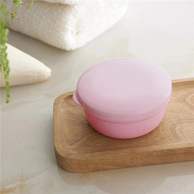 Boîte à Savon avec Couvercle Rose