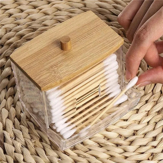 Boîte Coton Tige Bois