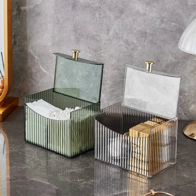 Boîte Coton Tige Transparente