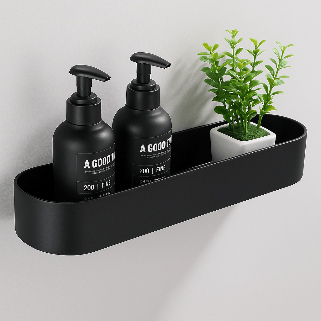 Étagère de Douche Noire