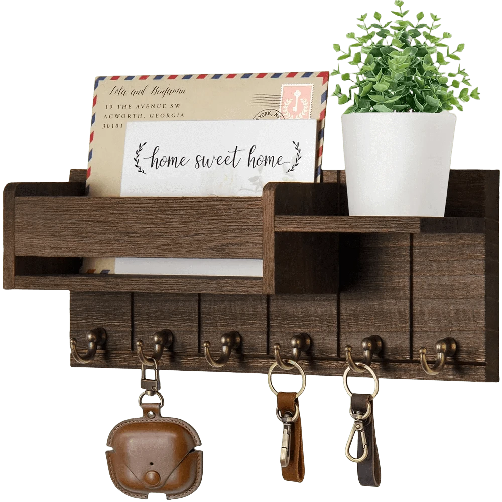 Organisateur Courrier Mural Marron