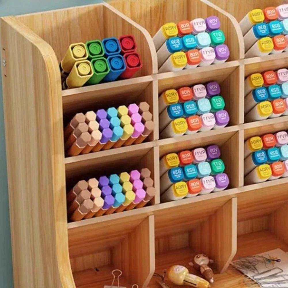 Organisateur de Bureau en Bois