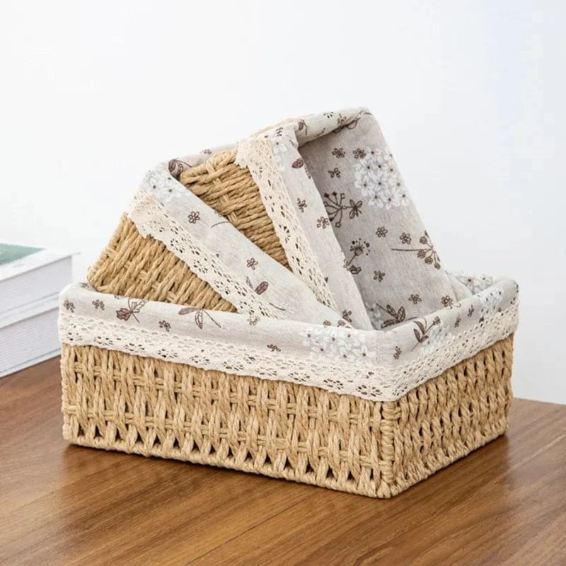 Panier en Osier pour Salle de Bain