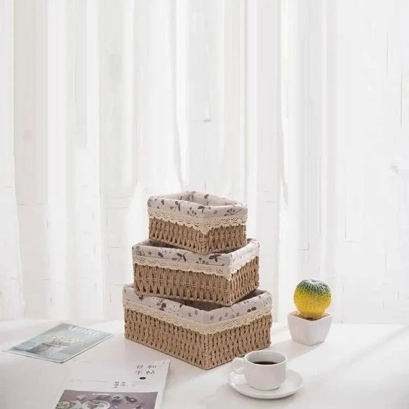 Panier en Osier pour Salle de Bain