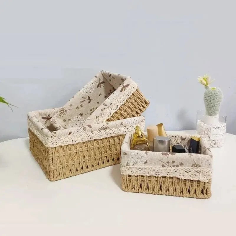 Panier en Osier pour Salle de Bain