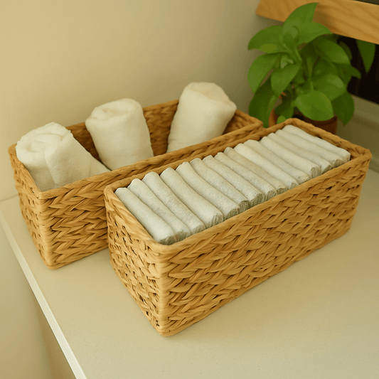 Panier Rangement Serviette Salle de Bain