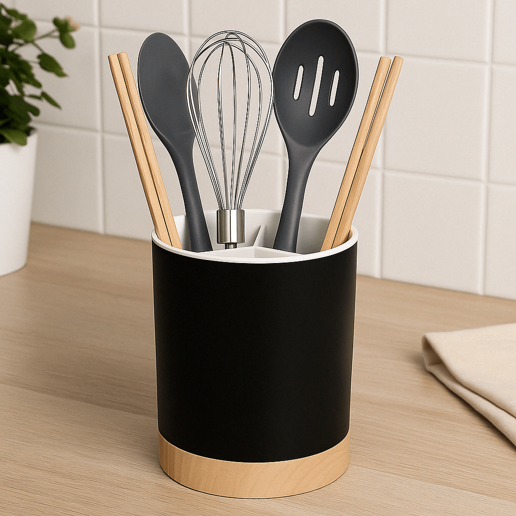 Pot Ustensiles Cuisine Noir