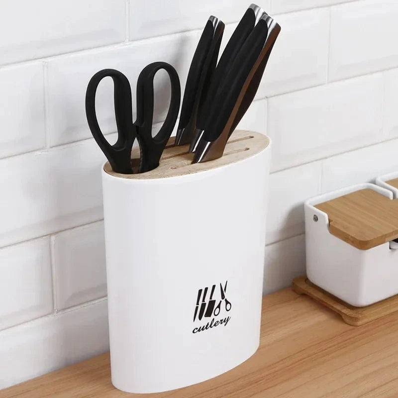 Rangement Couteaux Blanc