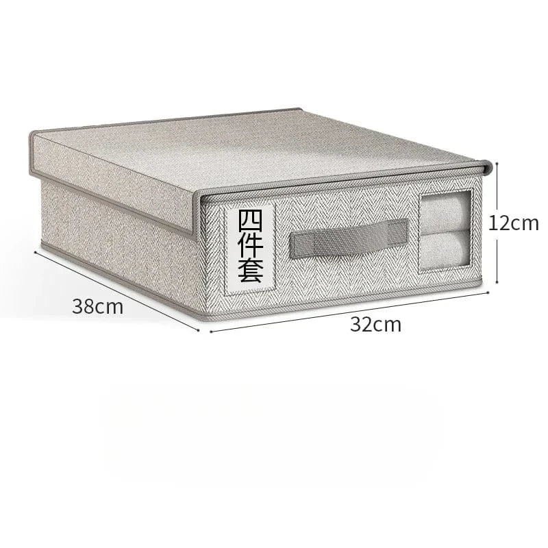 Rangement Drap de Lit Gris Clair