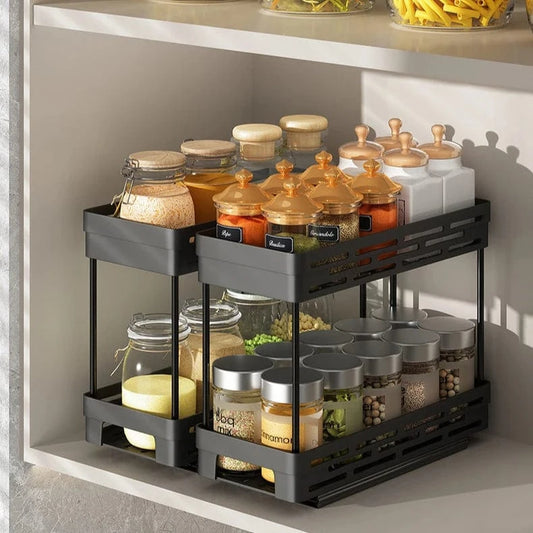 Rangement Placard Cuisine Coulissant Noir