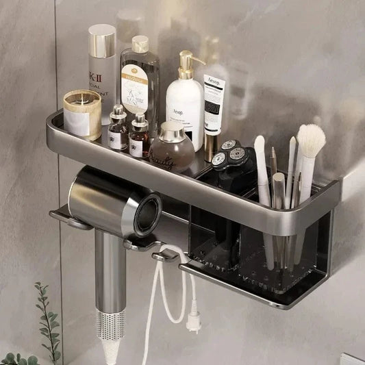 Support de Rangement pour Sèche Cheveux Gris